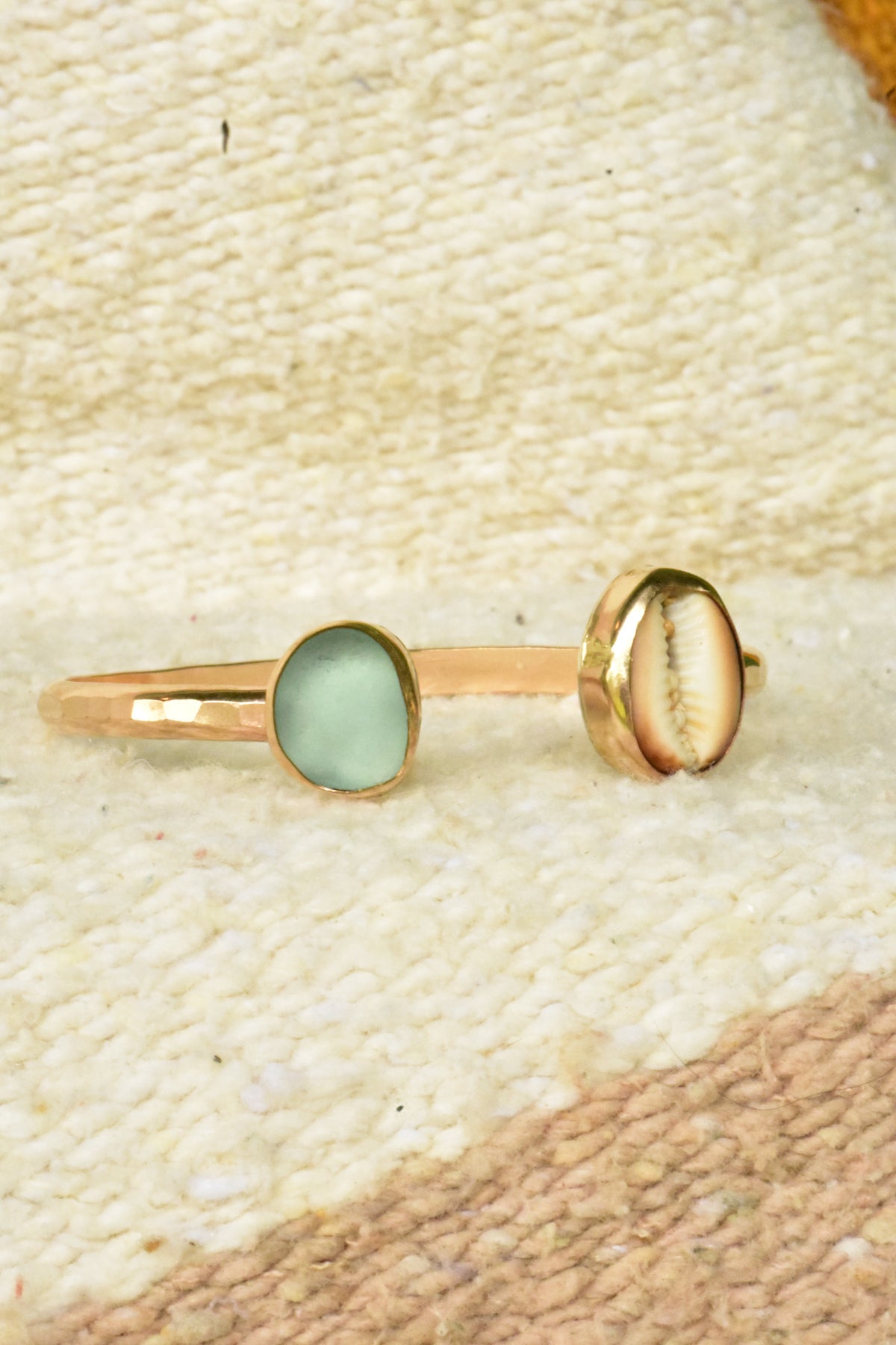 Cowrie Seaglass cuff