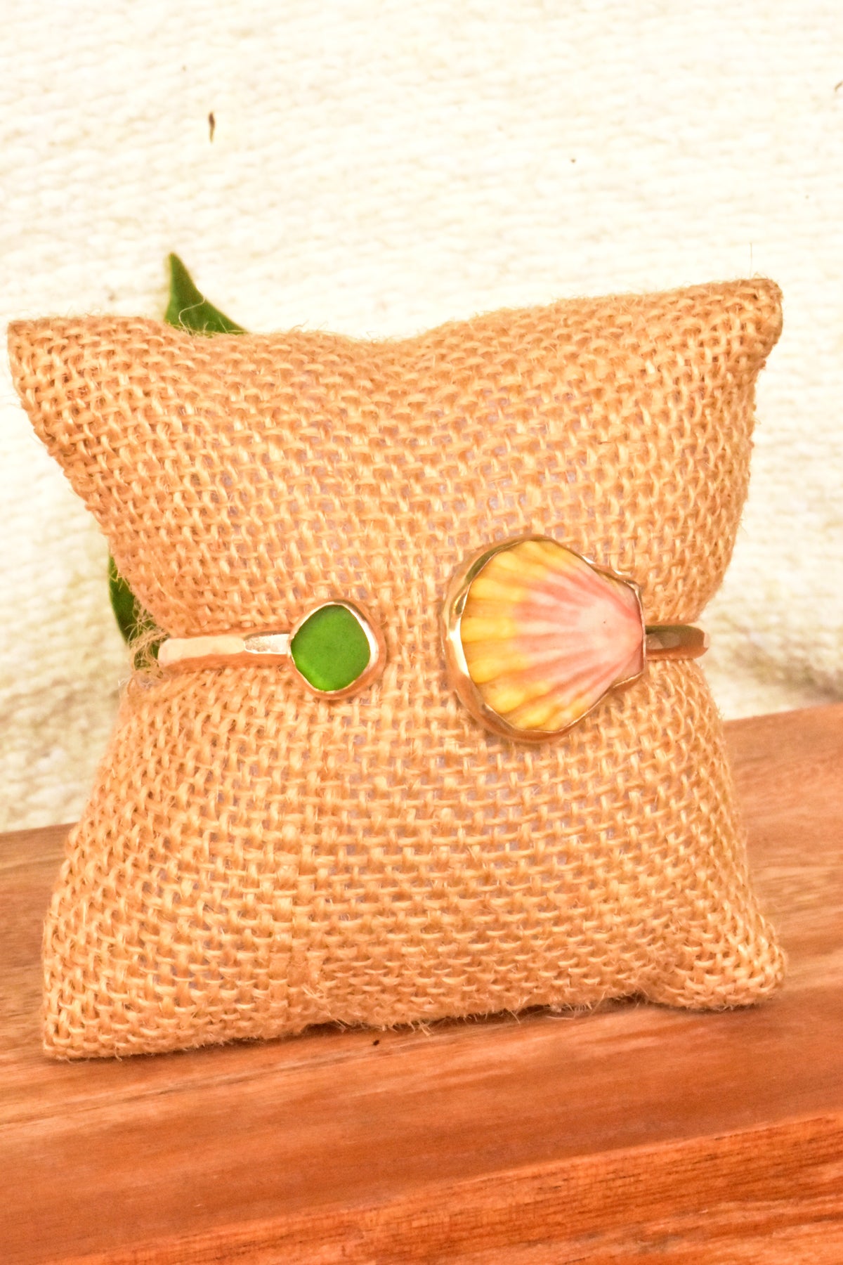 Sunrise seaglass cuff