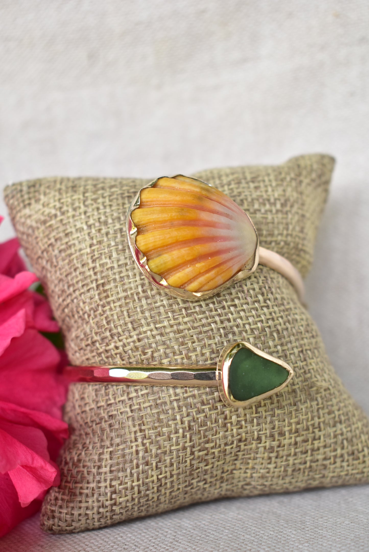 Sunrise seaglass cuff