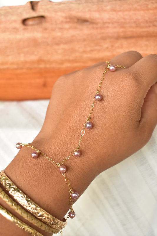Pink edison hand chain