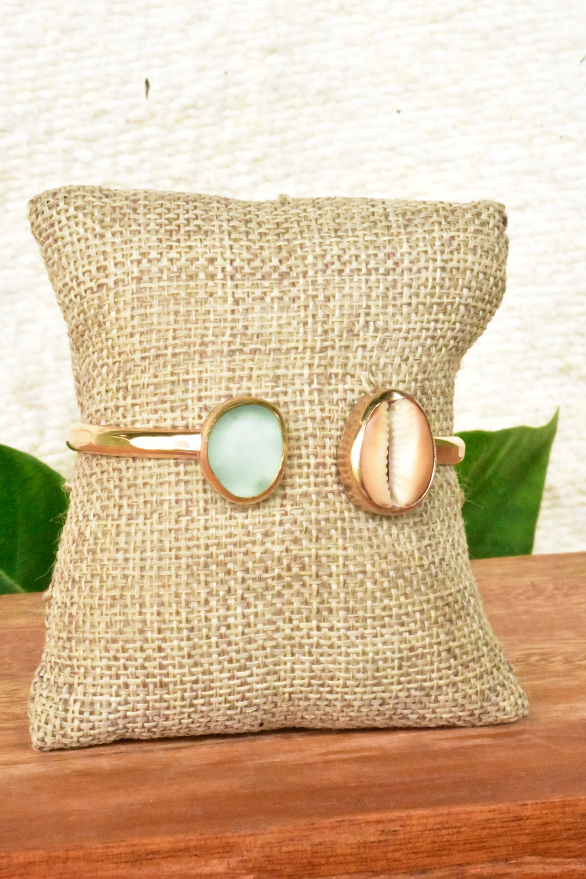 Cowrie Seaglass cuff