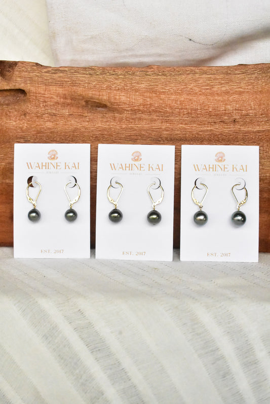 Tahitian lever back earrings