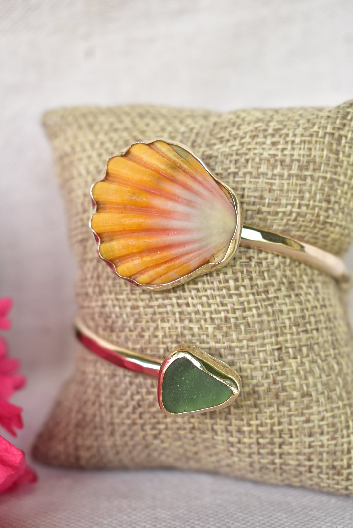Sunrise seaglass cuff