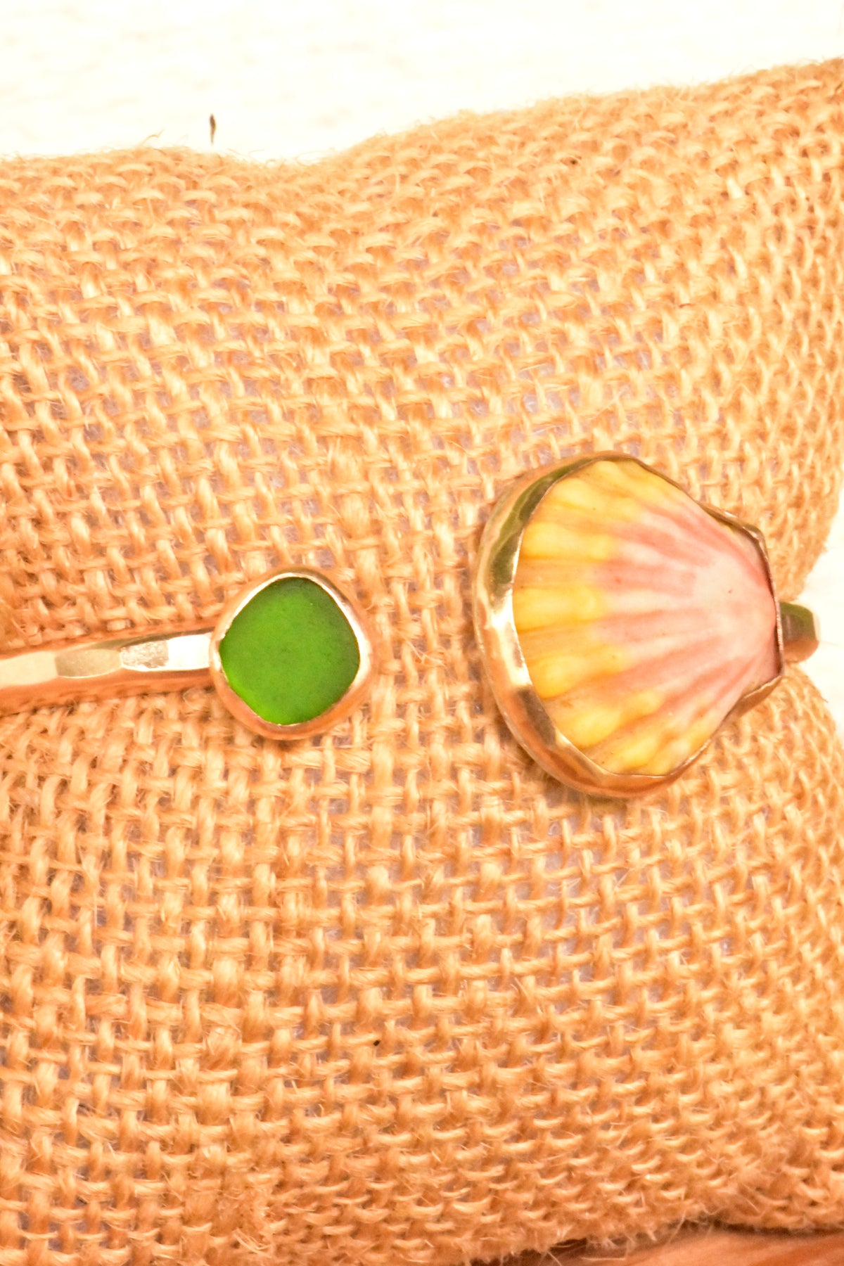 Sunrise seaglass cuff