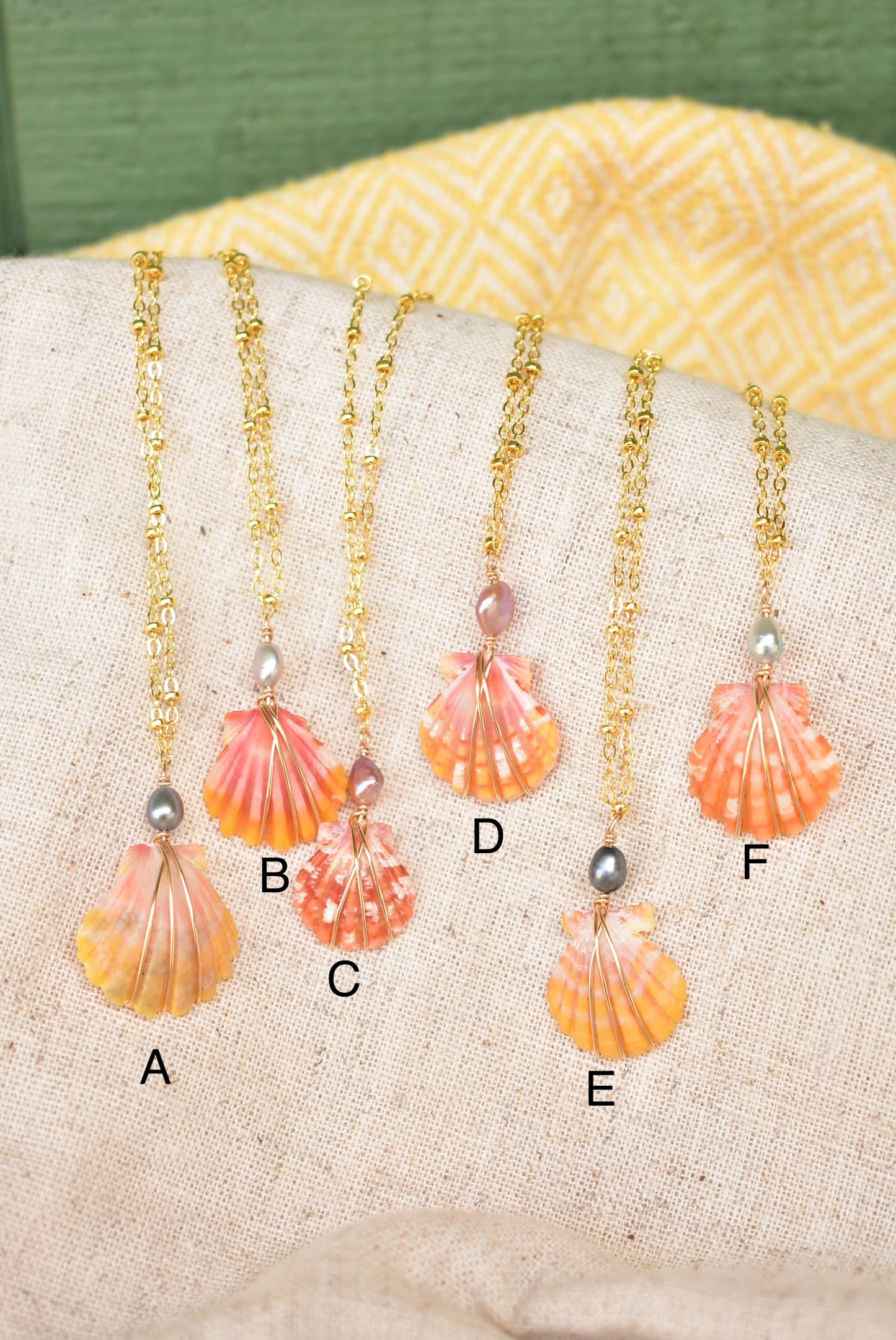 keshi topped sunrise necklace