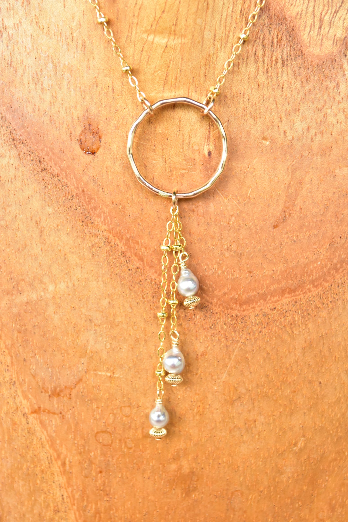 Triple Akoya necklace