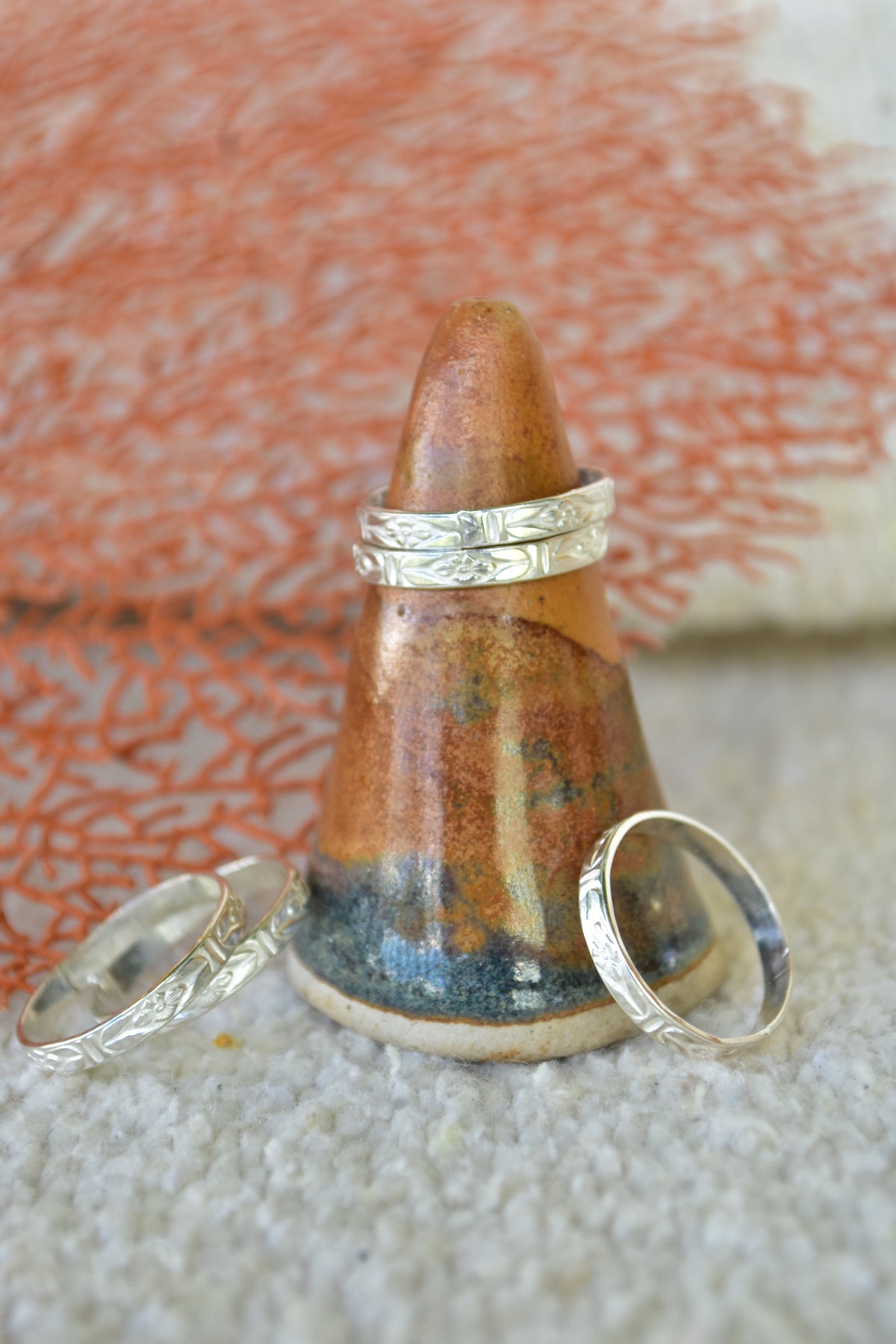 SS floral ring