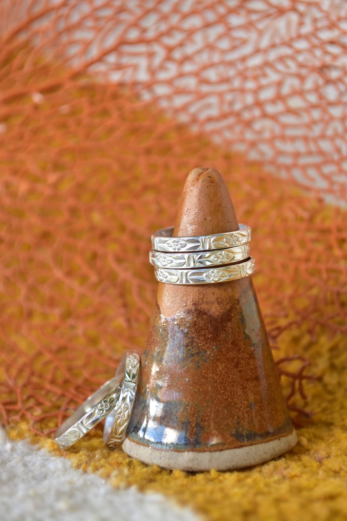 SS floral ring
