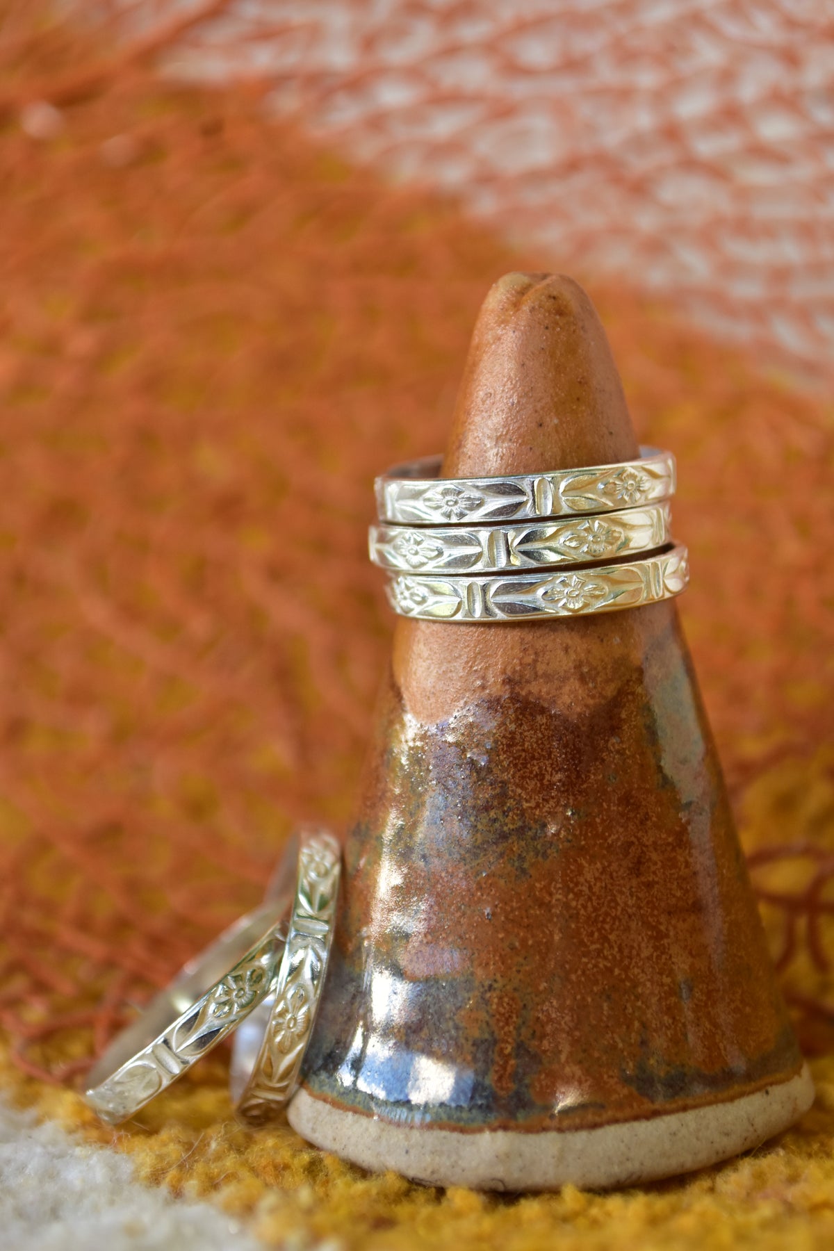 SS floral ring