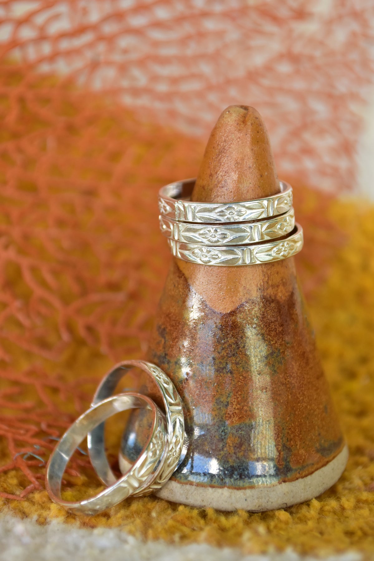SS floral ring