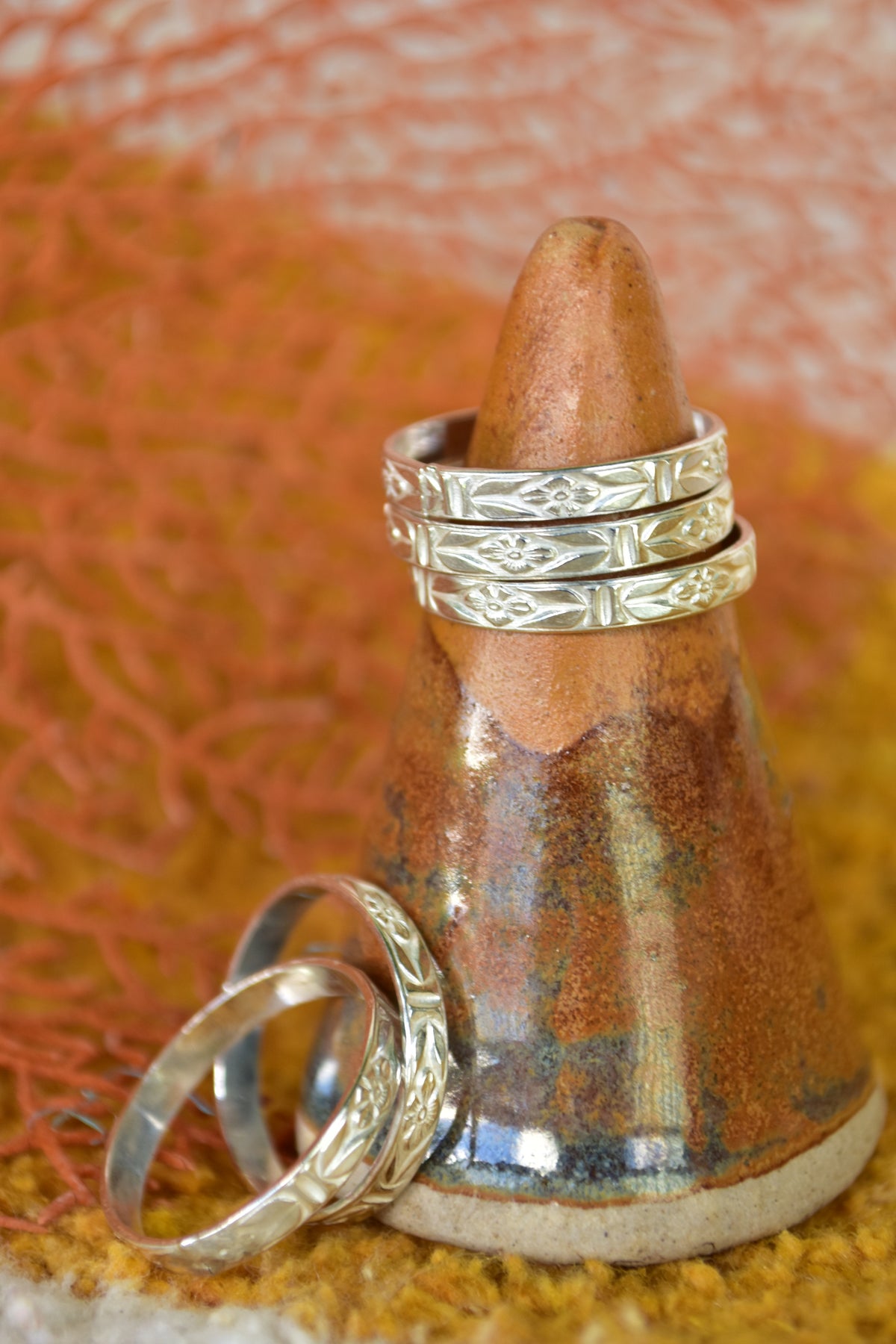 SS floral ring