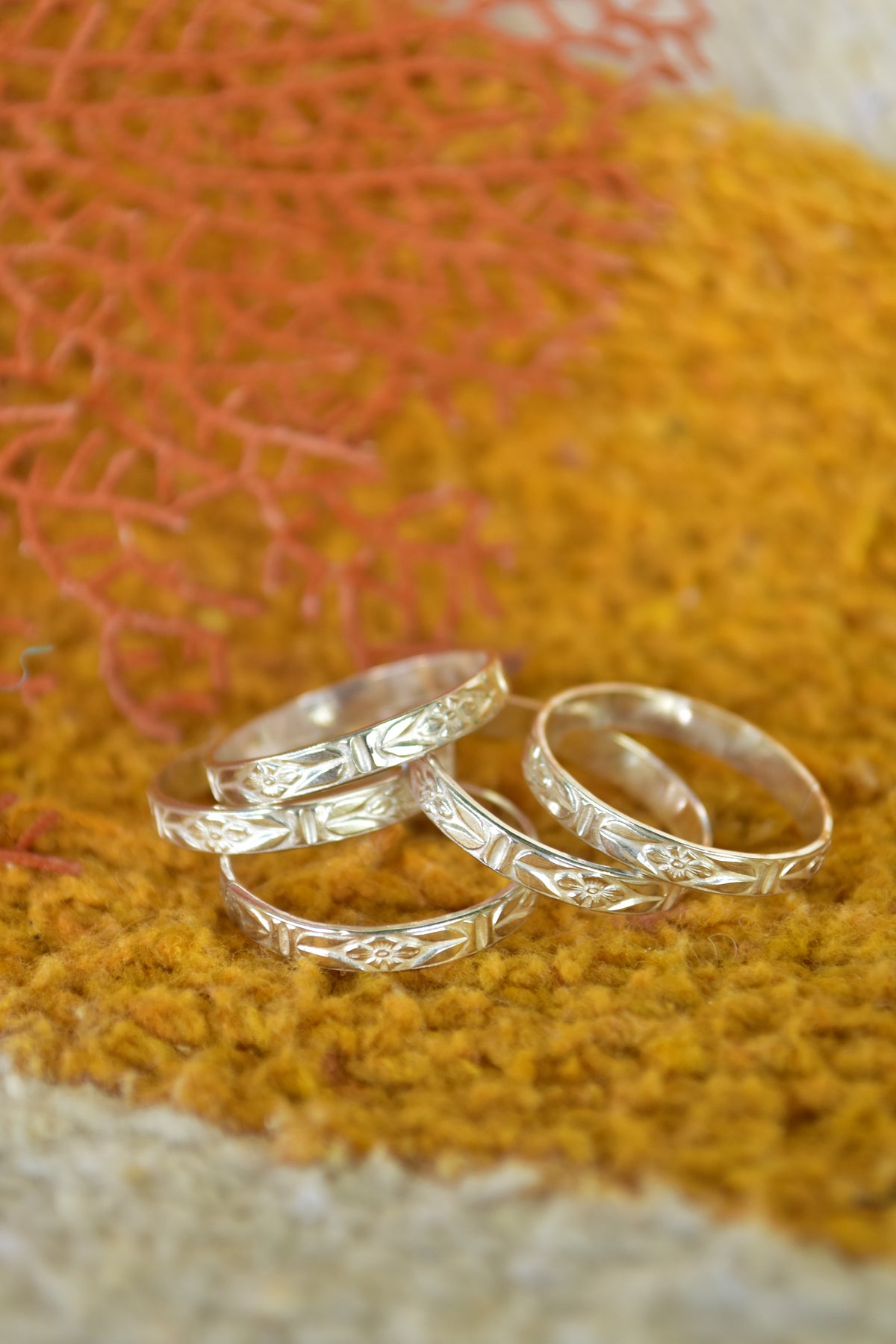 SS floral ring