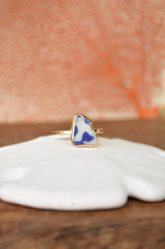 Beach pottery ring