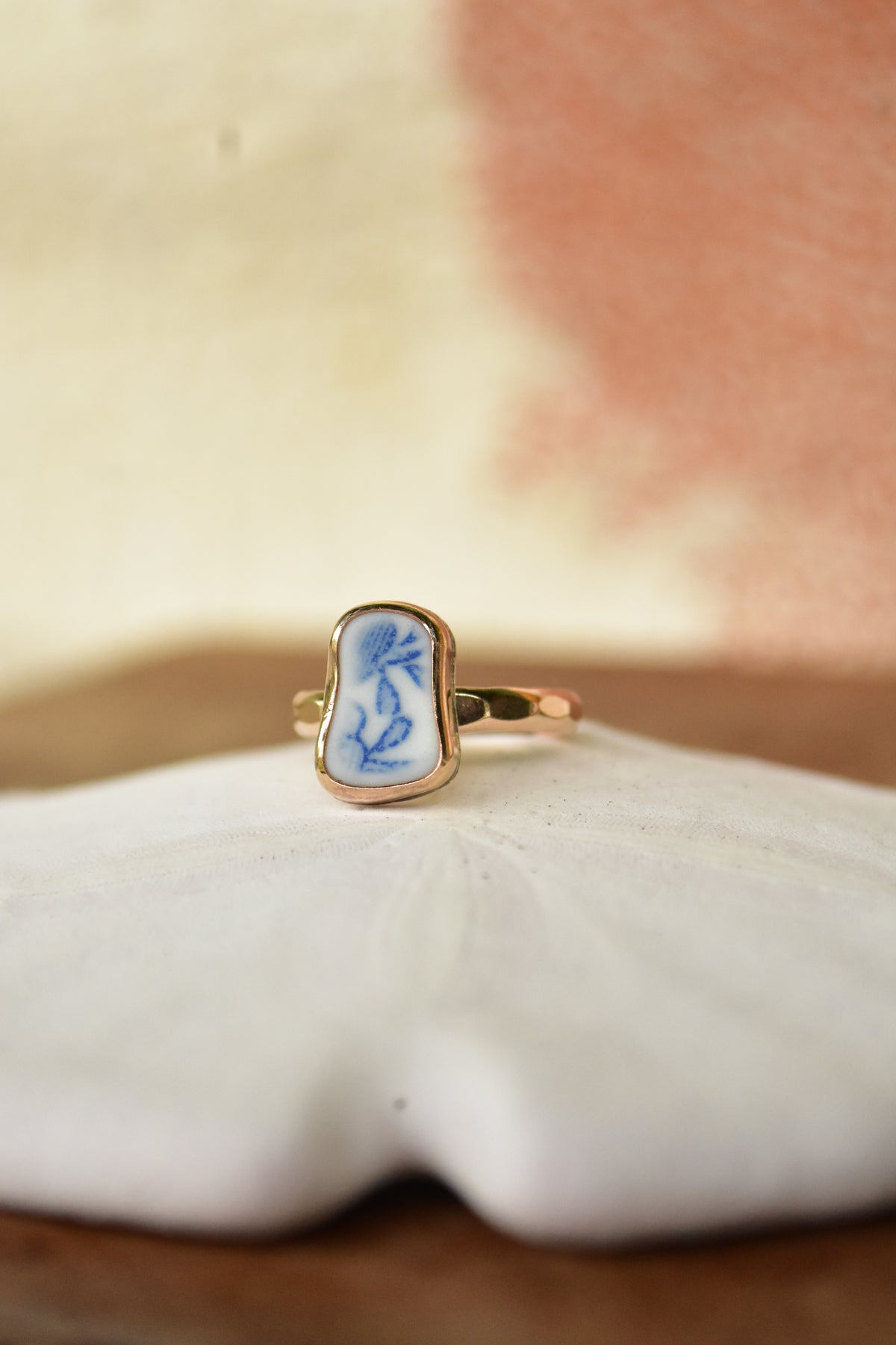 Beach pottery ring