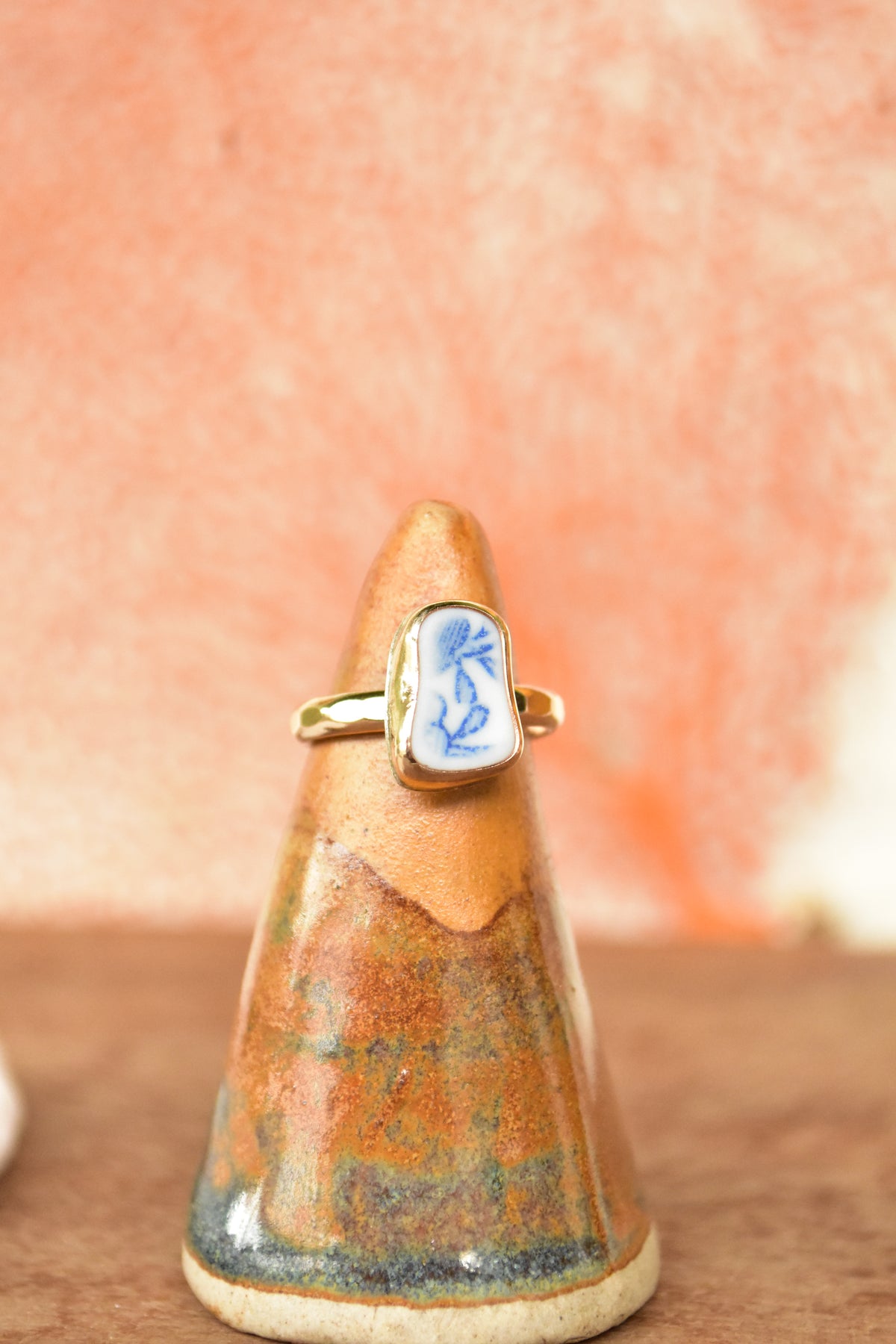 Beach pottery ring