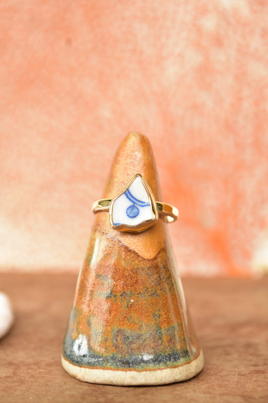 Beach pottery ring