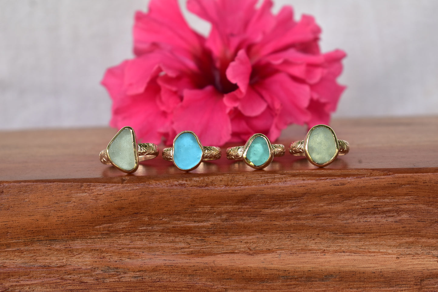 Seaglass heirloom ring
