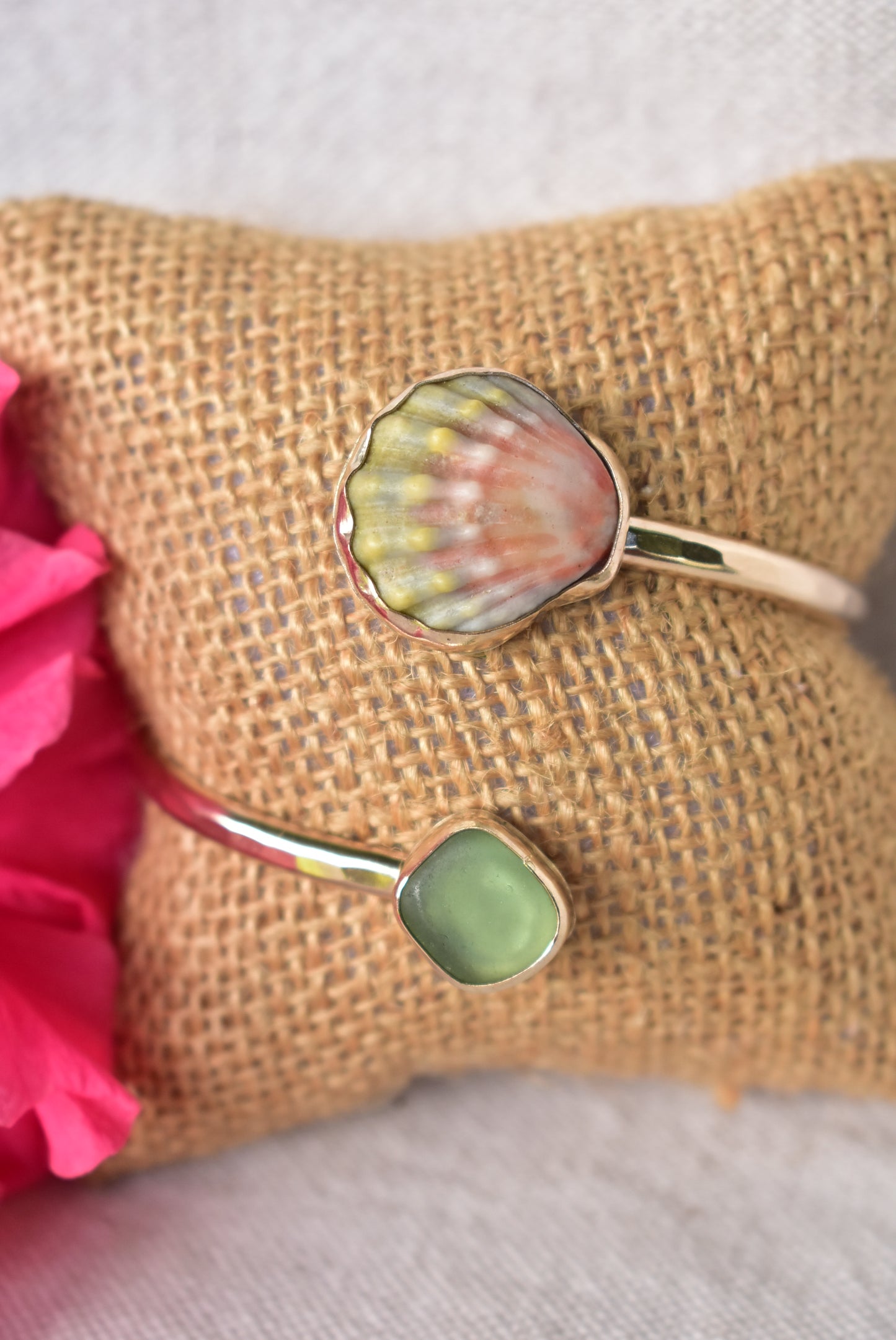 Sunrise and Seaglass cuff