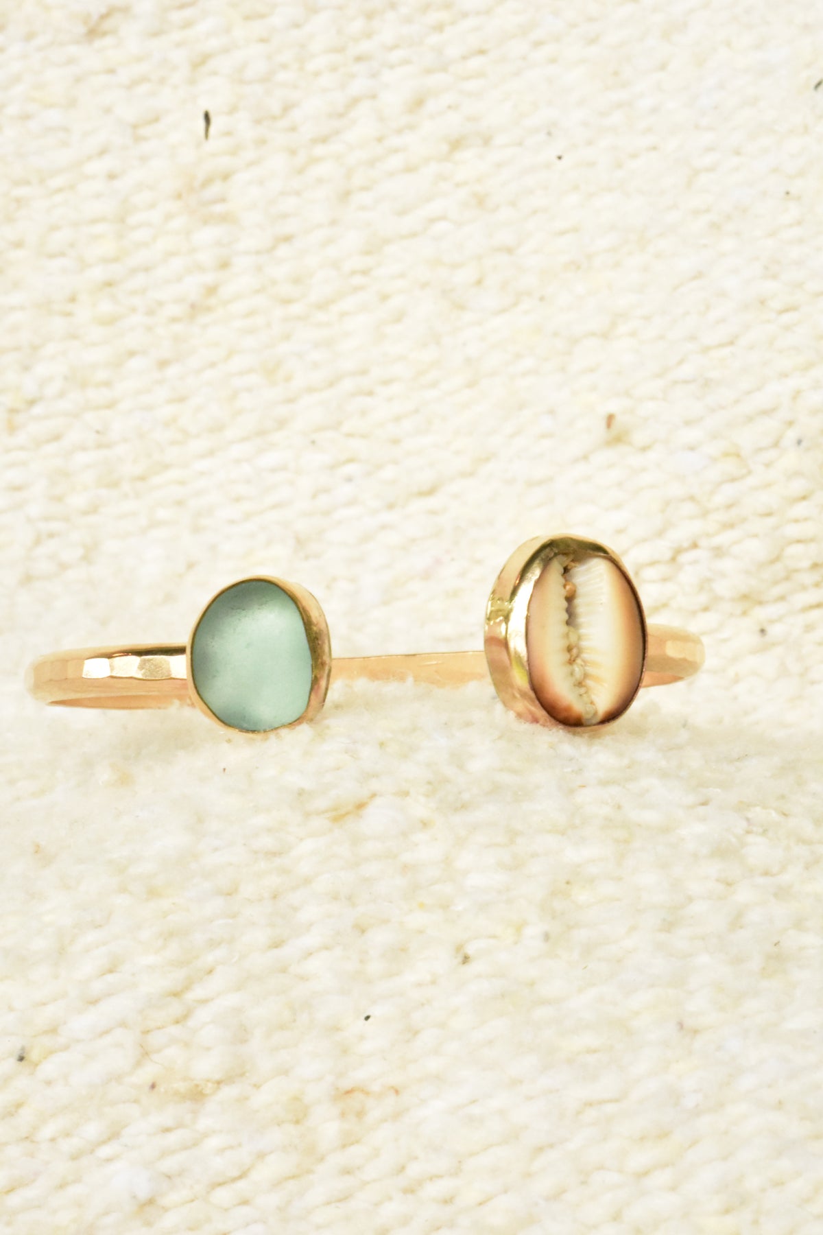 Cowrie Seaglass cuff