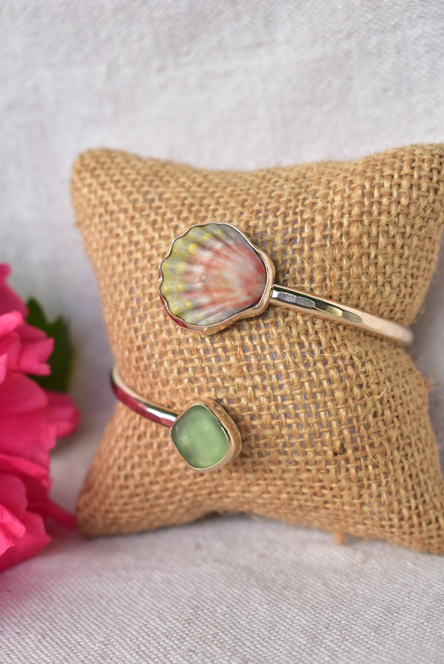 Sunrise and Seaglass cuff