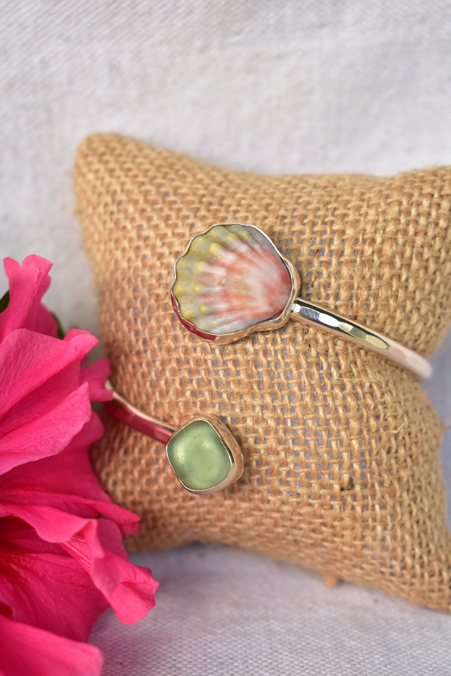 Sunrise and Seaglass cuff