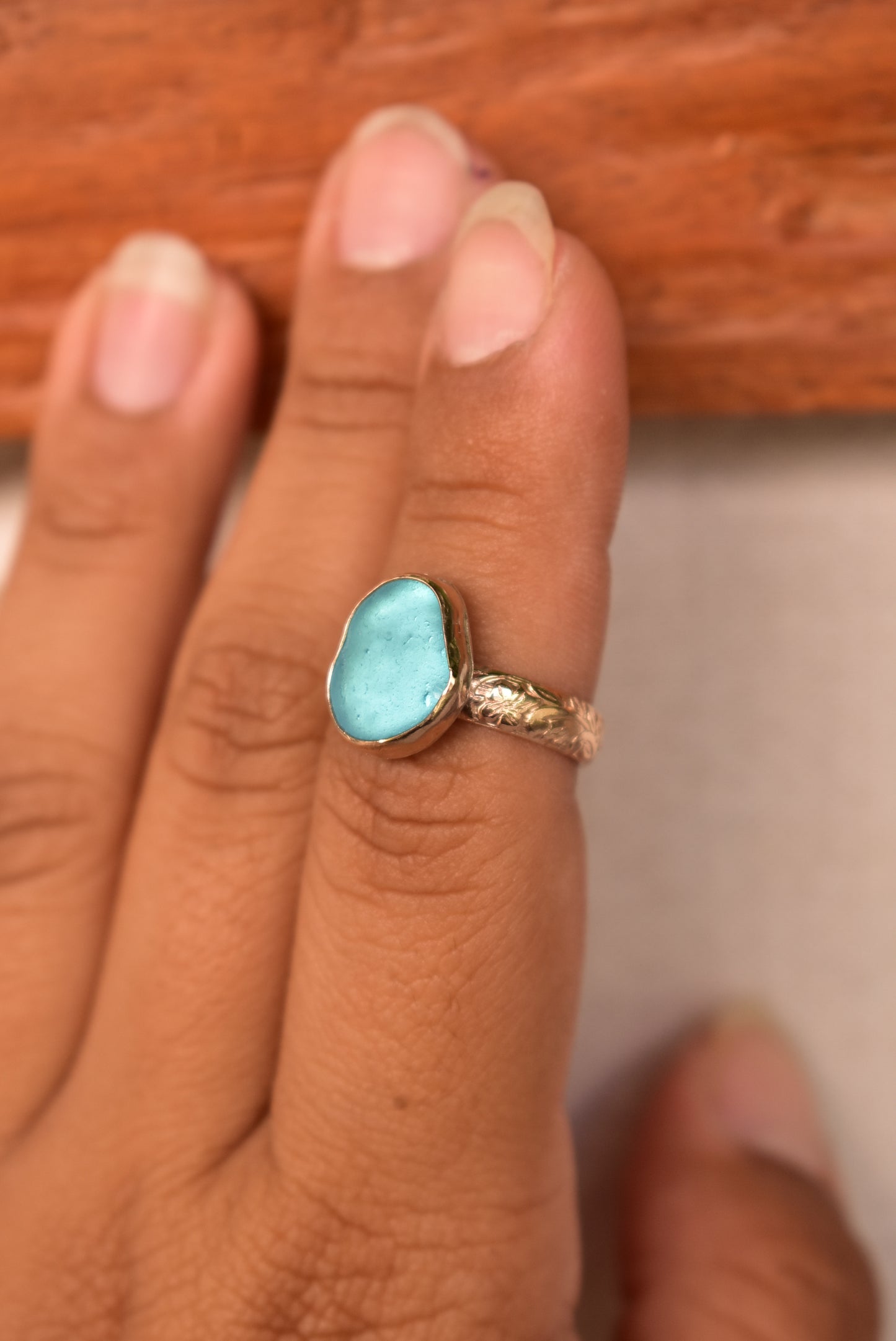 Seaglass heirloom rings