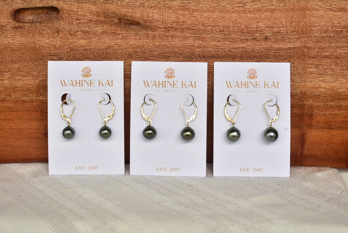Tahitian lever back earrings