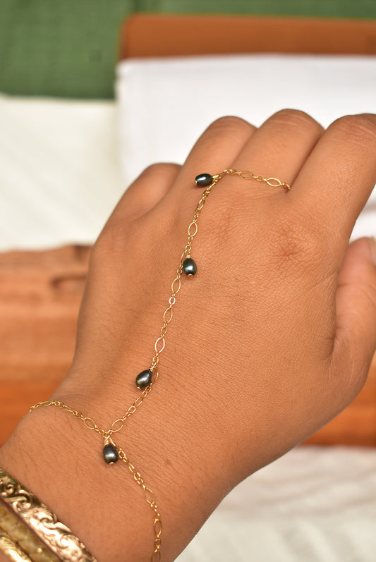 Blue freshwater hand chain