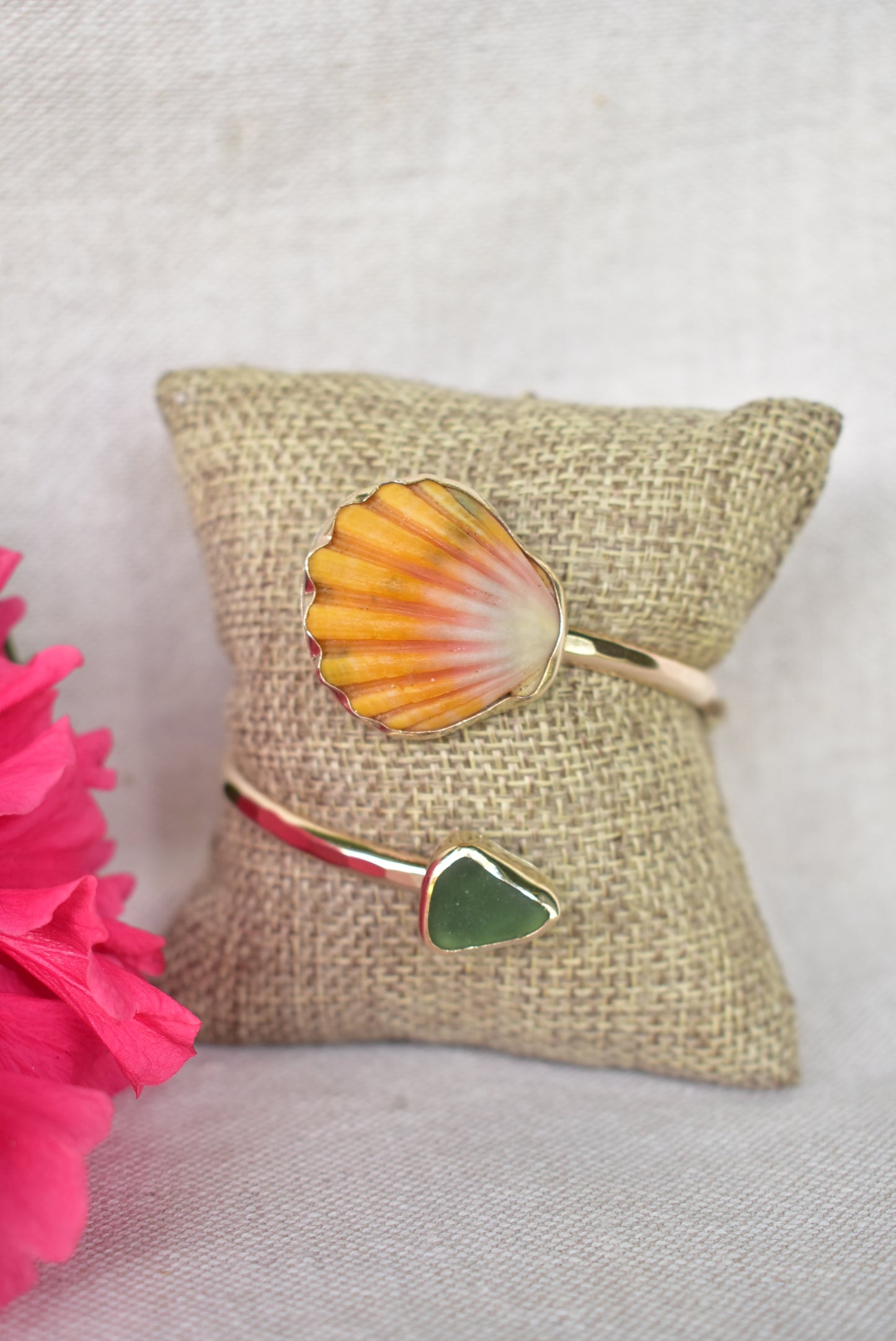 Sunrise seaglass cuff