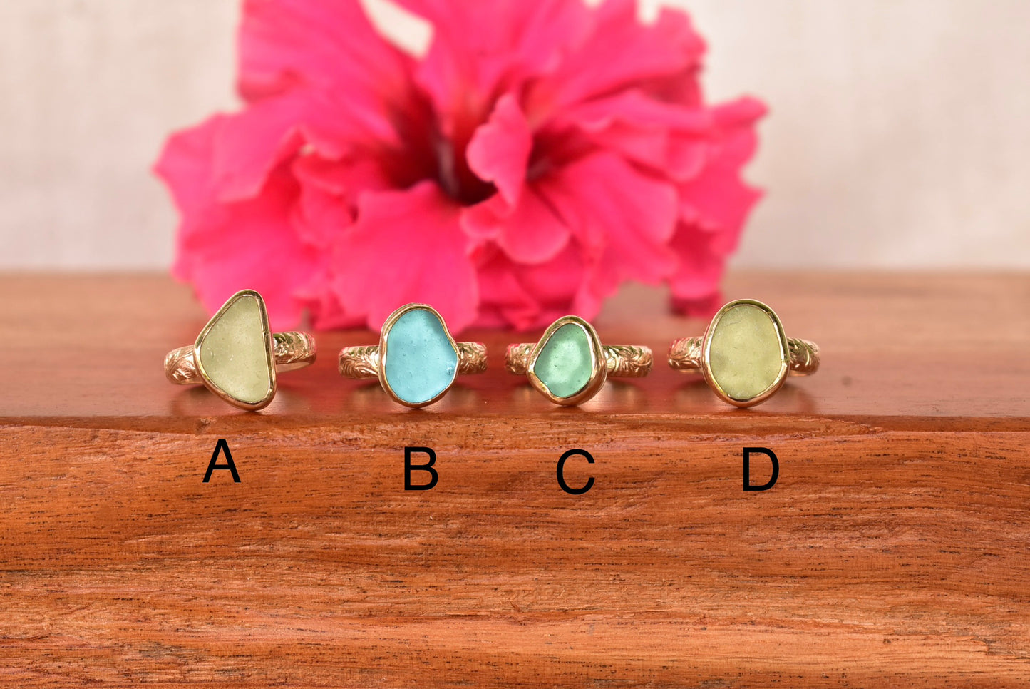 Seaglass heirloom ring